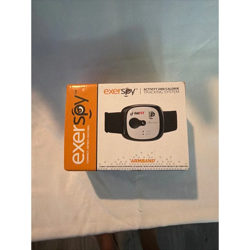 dotFIT ExerSpy Activity Calorie‎ Tracking System Armband Unisex Med Black White